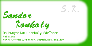 sandor konkoly business card